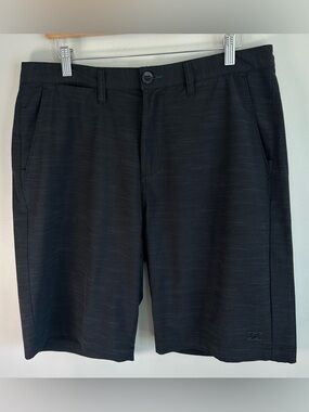 Billabong Men's Crossfire Submersibles Hybrid Shorts Heathered Black Size 34 EUC